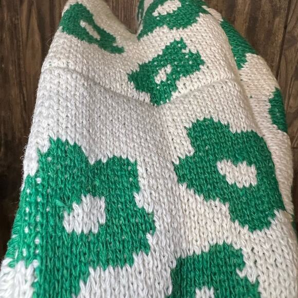 Green Floral Knit Shoulder Bag - Picture 3 of 3